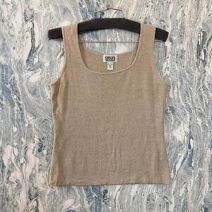 Vintage Chico's Design Classic Beige Women's Tank Top (Size 1)